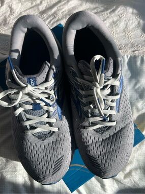 Brooks GTS 19 Gray and Blue Men's Athletic Shoes